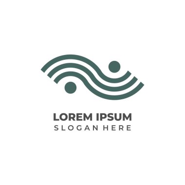 Modern Wifi Sinyal Logosu İşletme Markası Simgesi Basit Tasarımı