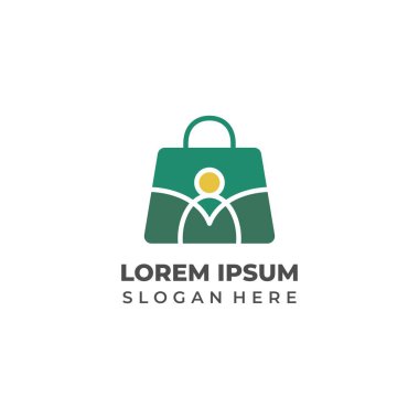 Çevrimiçi Mağazalar İçin İnsan Simgesiyle Modern Alışveriş Torbası