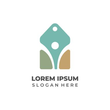 İnsan Silüeti Simgesinden Modern Fiyat Etiketi Logosu