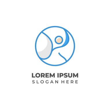 Çember ve Kişi Simgesi ile Kişisel Refah Logosu