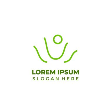 Kişi ve Çiçek Çiçeği Tasarımlı Wellness Simgesi