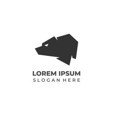 Dayanıklılık ve Güç İçin Cesur Ayı Baş Logosu