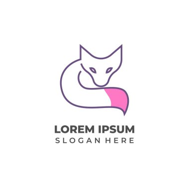 Markalaşma Kullanımı için Zarif Tilki Taslak Logosu