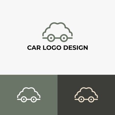 Xanadu araba logosu, hat sanatı stili gözlük oluşturur, eşsiz ve farklı bir izlenim verir.