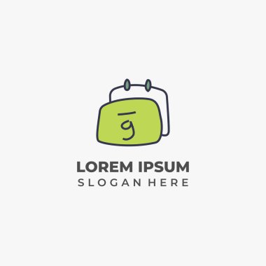 Planlayıcılar için minimalist takvim simgesi, olay çizelgesi ve üretkenlik tasarımları.