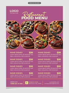 Modern Kafe için Yaratıcı Biçimli Menü Tasarımı