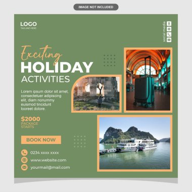 Sahilde Uygun Fiyatlı Tatil Posteri Tasarımı