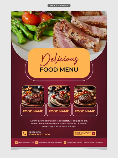 Düzenlenebilir Ayrıntılı Gıda Menüsü Tasarımı