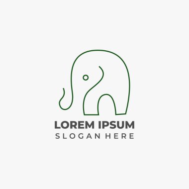 Düz arkaplanda fil resmi, moda, dekorasyon ve etnik markalaşma için eşsiz bir tasarım..