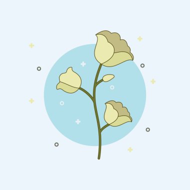 Modern minimalist zambak çizimi, arka plan için mükemmel, moda tasarımı, poster ve baskı.