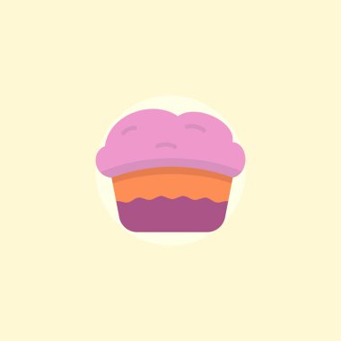 Kremalı tart kek, parti için mükemmel ve tatlı kutlama temalı.