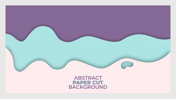 Vektör 3D soyut kağıt arka plan kesimi mor, pembe ve cyan şablonu