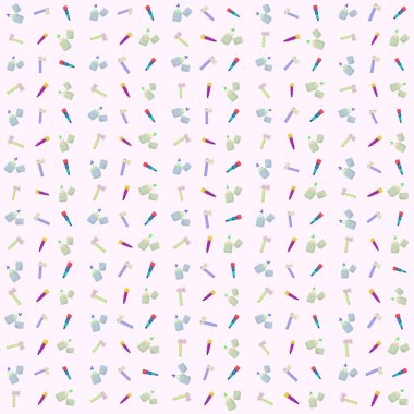 Kamp ekipmanları vektör deseni, kibrit, balta ve dürbün, açık hava deseni tasarımı