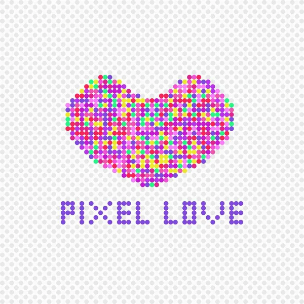 Renkli pikselleri ve üzerinde 