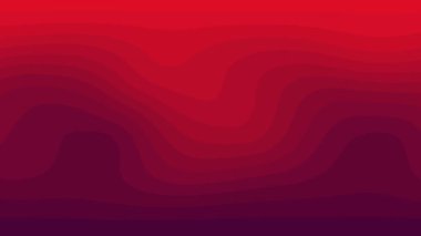 Kırmızı gradyanı olan dalgalı bir arka planı olan animasyon videosu. Tasarım, hafif bir dalga etkisi yaratarak modern bir his yaratıyor..