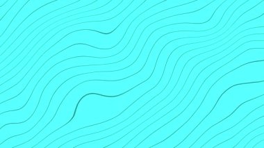 Cyan arka planı ince minimalist soyut dalgalı çizgilerle sahnede pürüzsüzce akan, temiz, zarif ve modern bir görsel efekt yaratır.