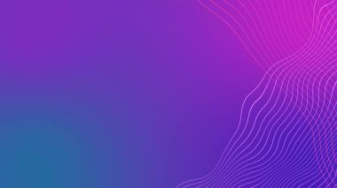 Mavi pembe eğimli arka plan, ince soyut dalgalı çizgiler, sahnede pürüzsüzce akıyor, temiz, zarif ve modern bir görsel etki yaratıyor..