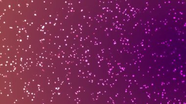 Parçacık arkaplanı düşen soyut noktalar, gradyan mor arkaplan.