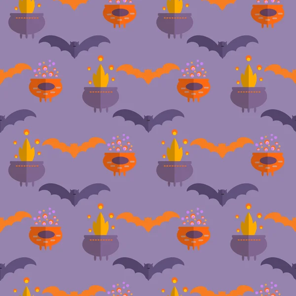 Halloween motif sans couture coloré . — Image vectorielle