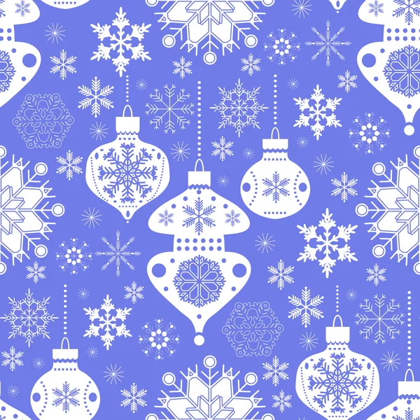 Vánoční Hladký Vzor Zlatými Sněhovými Vločkami Veselé Vánoce Šťastný Nový — Stockový vektor