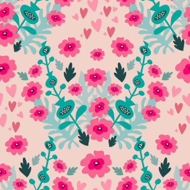 Güzel, kusursuz desenli, narin sanat buketleri olan bir çiçek. Meadow Millefleurs. Tekstil, kumaş, duvar kağıdı, desen dolguları, kapaklar, yüzey, baskı, paket, kupür defteri için çiçek arkaplanı