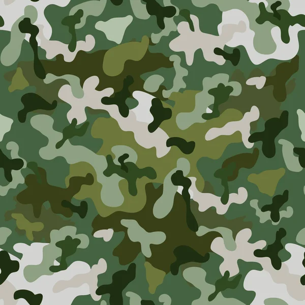 Vackert Kamouflage Sömlöst Mönster Militär Design För Tryck Förpackningar Textilier — Stock vektor