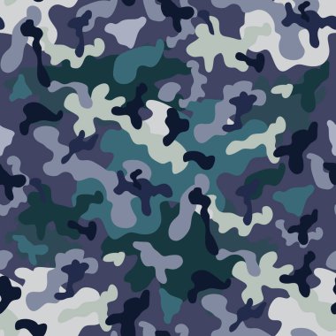 Güzel kamuflaj kusursuz desen. Askeri tasarım. Paketleme, tekstil, kağıt, imalat, duvar kağıdı, asker malzemesi, vahşi moda, arkaplan ya da ambalaj, kağıt üzerine baskı yapmak için. Vektör illüstrasyonu.