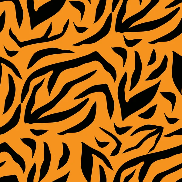 Тигр Красивый Безмордый Узор Разных Цветах Мультяшном Плоском Стиле Современный — стоковый вектор