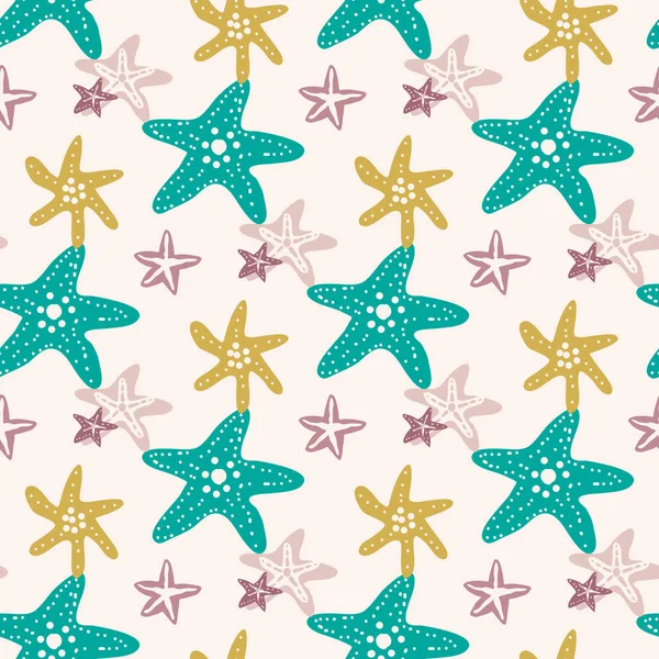 Deniz yosunlarının, mercanların, deniz yosunlarının, deniz kabuklarının, denizanalarının, balıkların, fitoplanktonların, alglerin, laminaryanın deniz yosunlarının, tropikal sualtı hayvanlarının kusursuz desenleri. Vektör