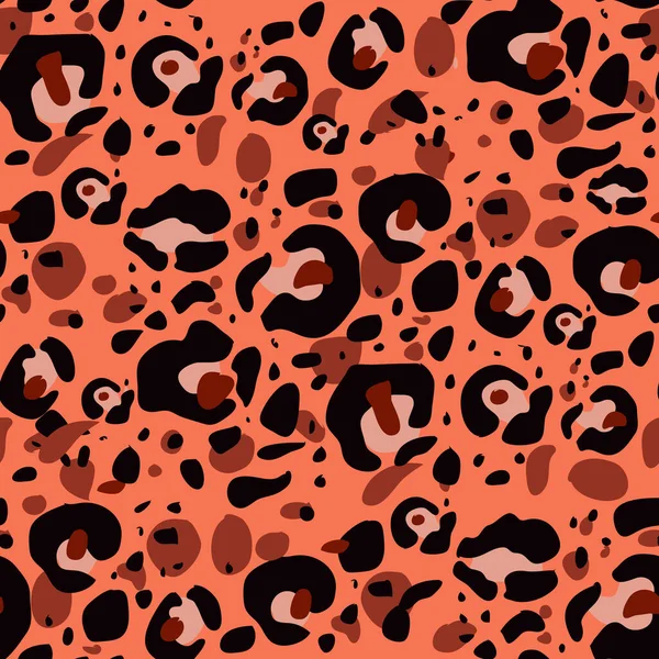Jaguar Leopard Abstrakten Schönen Nahtlosen Muster Verschiedenen Farben Cartoon Flachen — Stockvektor