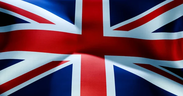 Birleşik Krallık bayrağı Büyük Britanya 'nın yüksek çözünürlüklü 10K + boyutunda dalgalanması