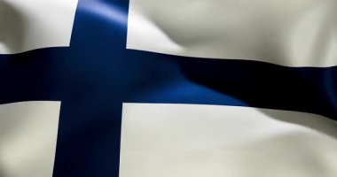 Fin bayrağı 30 saniye dalgalanıyor 4K ultra yüksek kaliteli 60fs video
