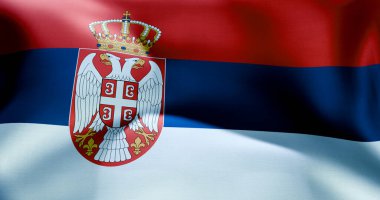 Sırbistan bayrağı yüksek çözünürlüklü 10K + boyut sallıyor