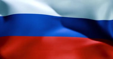 Rusya bayrağı 30 saniye dalgalanıyor 4K yüksek kaliteli 60fps video
