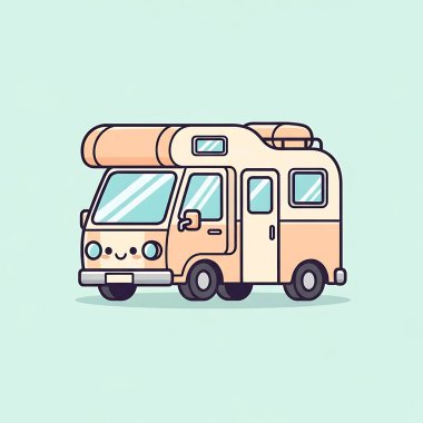 karavan vektör illüstrasyon tasarımı