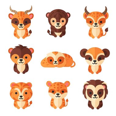 Vahşi ve sevimli hayvan koleksiyonu