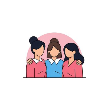 Farklı saç stili olan kadınlar.