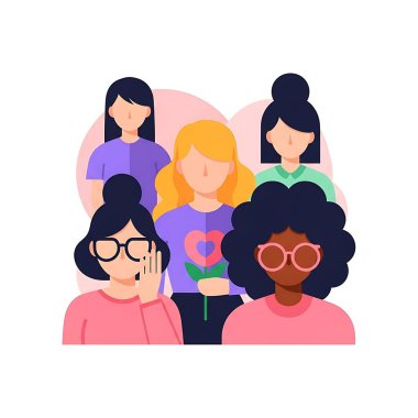 Düz dizaynlı insanların vektör kümesi