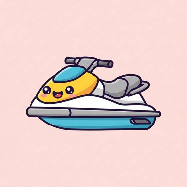 Uzay gemisi olan sevimli astronot.