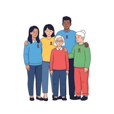 Haçlı insanlar. vektör illüstrasyonu