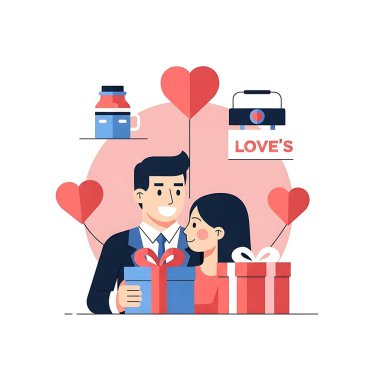 Sevgililer Günü vektör çizimi