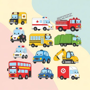 Çizgi film araçları.