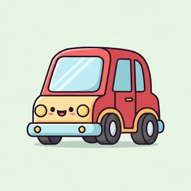 Gülümseyen şirin bir araba.