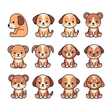 Sevimli küçük köpekler.