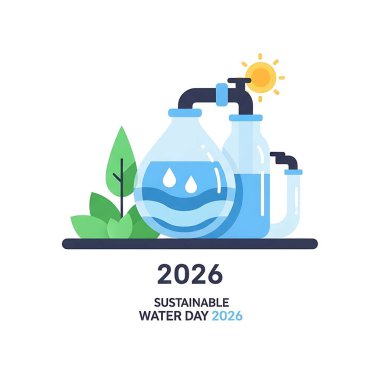 Suyu idareli kullan. Su damlası simgesi düz stil. vektör illüstrasyonu