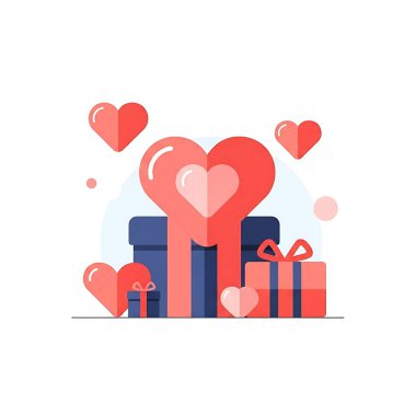 gift box with hearts vector illustration design