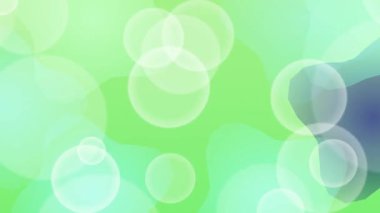 Beyaz Daireli Soyut Yeşil Arkaplan.