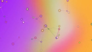 Kabarcık ve Takımyıldızları ile Renkli Arkaplan.