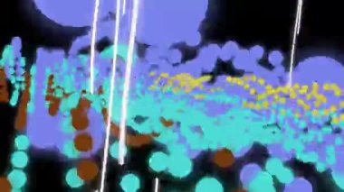 Renkli Soyut Dijital Parçacık Hareketi Grafikleri.