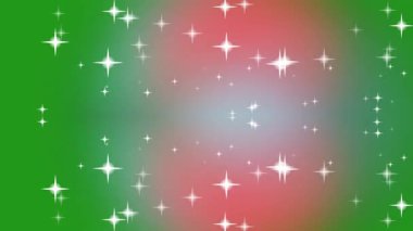 Renkli Arkaplan Canlandırmasında Parlayan Yıldızlar.
